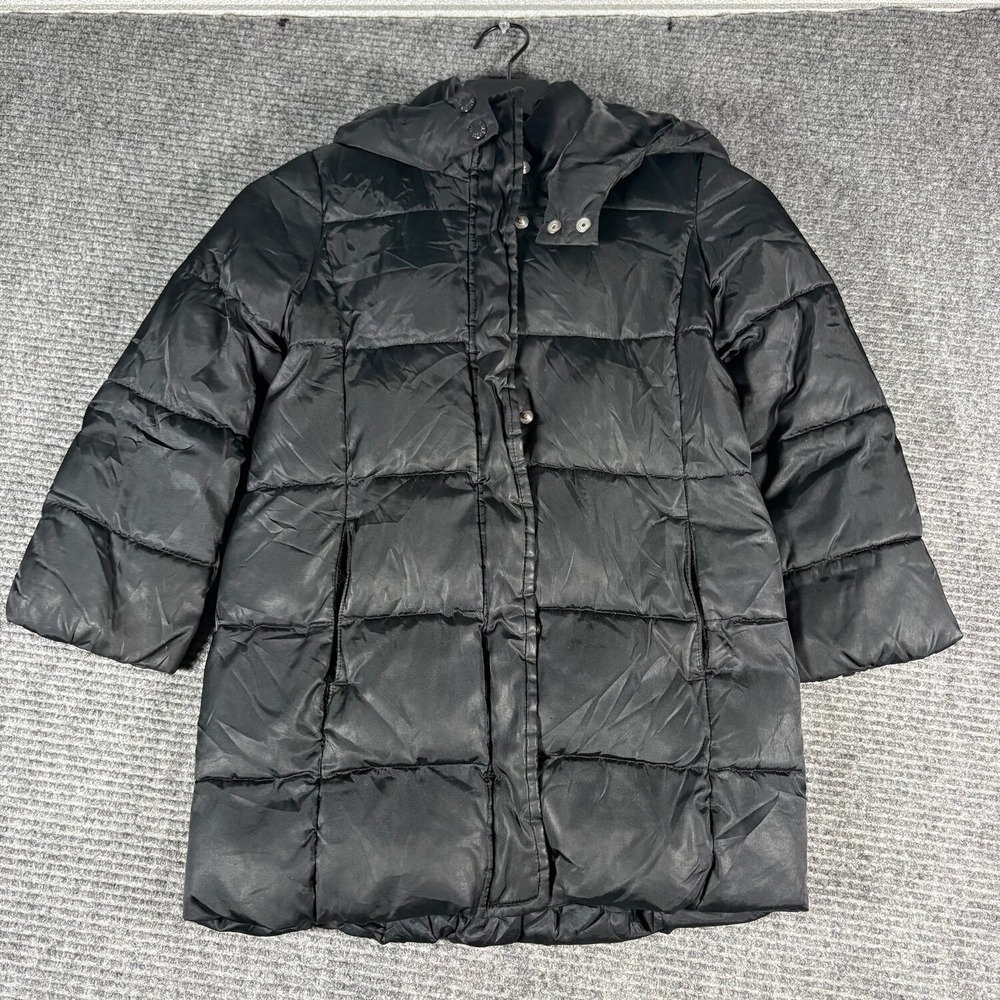 GAP Puffer Parka Kids Small Black Excellent ColdControl Ultra Max Hooded